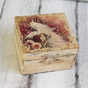 Personalized Wedding Ring Box, Ring Bearer Box, Wedding Ring Box, Rustic Wedding Ring Box, Peacock Wedding Ring Box,Vintage Wedding Box