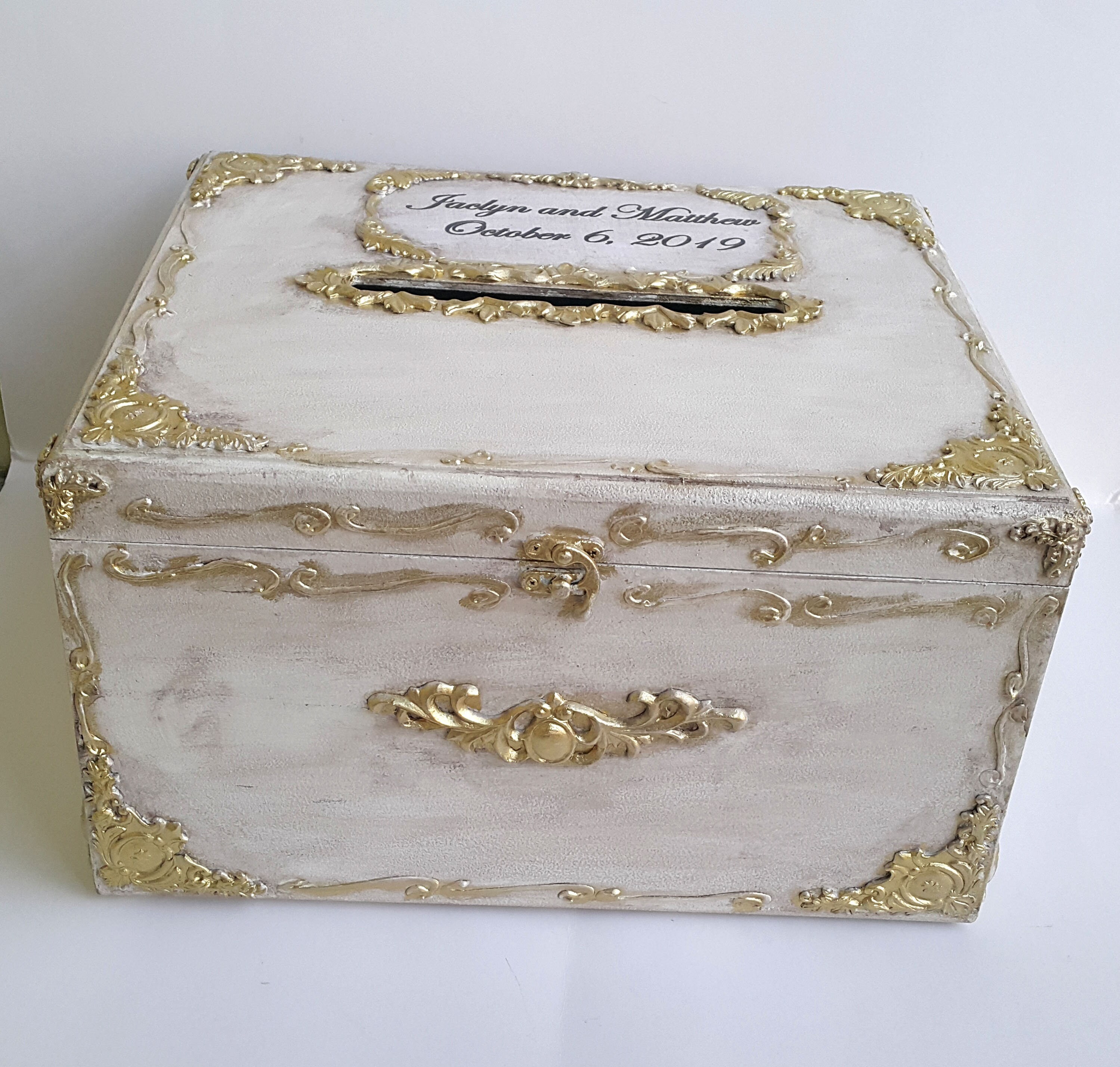 Ivory and Gold Wedding Boxwedding Card Boxwedding Keepsake | Etsy