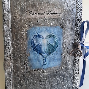 Rersonalized Wedding Guest Book,Unique Wedding Guest Book,Custom order wedding guestbook,Fantasy theme Wedding Book,Ornamented memory book