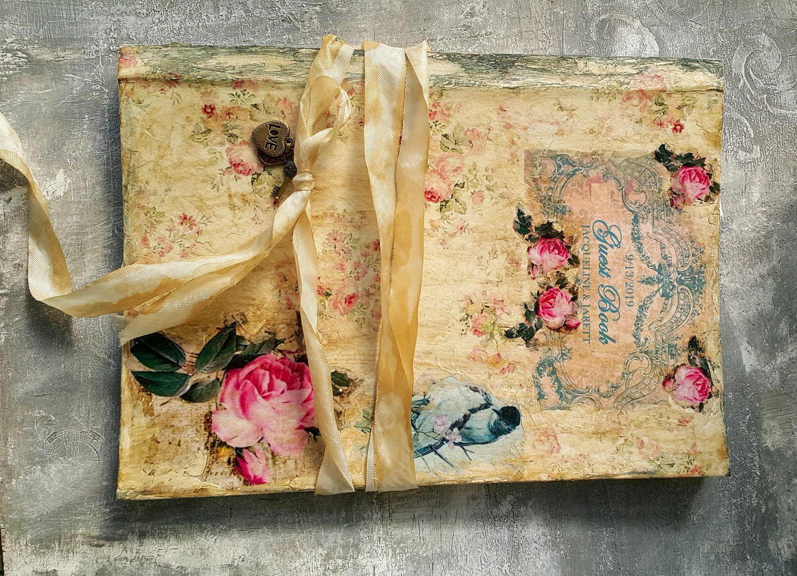 Personalized Wedding Guest Book Vintage Guest Book Custom Etsy