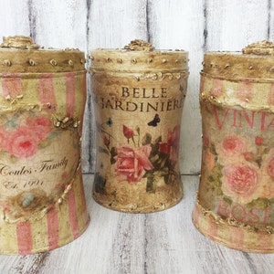 Canister,Kitchen canister,Set of 3,Tin canister,Storage jar,Spice jar,Spice rack,Relievo ornamented,coffee canister,sugar and flour canister