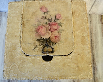 Wedding card box,Wedding keepsake box,Wedding reception decoration,Wedding memory box,Personalised memory box,Lace and roses box,Storage box