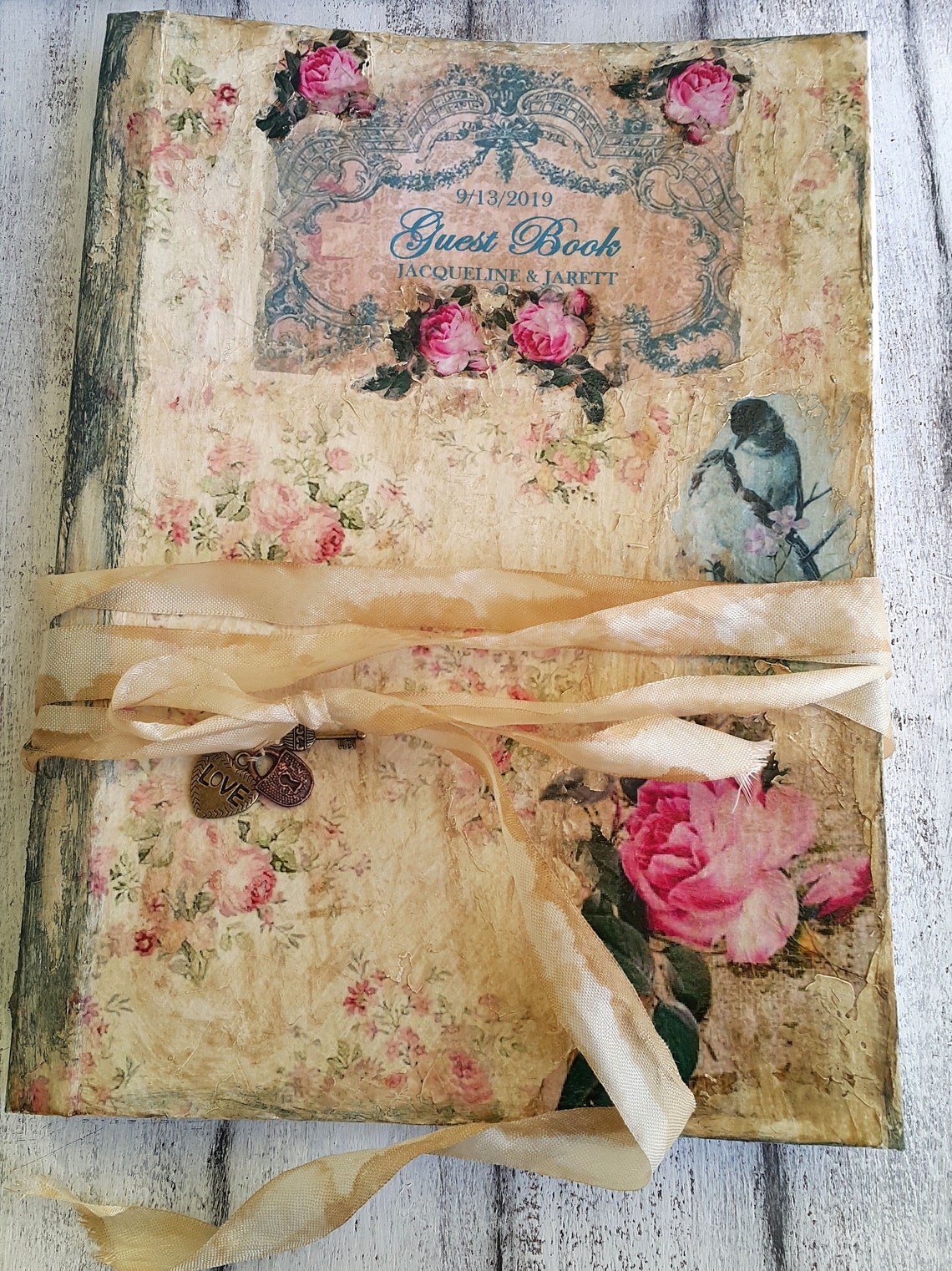 Personalized Wedding Guest Book Vintage Guest Book Custom Etsy