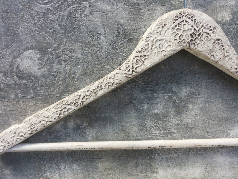 Lace wedding hanger,Bride hanger,Rustic wedding hanger,Personalized wedding hanger,Ornamented Bridal Hanger,White bridal personalized gift