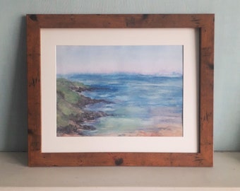 Downloadable Art: 'View from the Cliffs, Llyn Peninsula' digital download of an original watercolour painting.