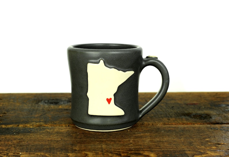 MN Mug, White w/ Heart on Twin Cities image 3