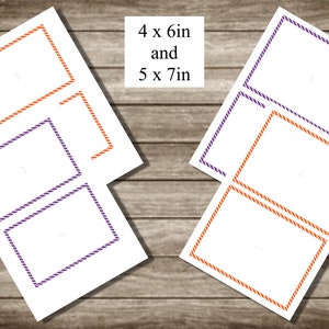 Printable Halloween Photo Mats, Two Colours, 2x3, 3.5x5, 4x6 and 5x7 - Etsy