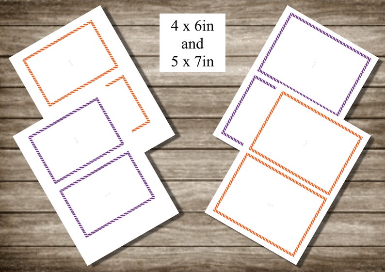 Printable Halloween Photo Mats, Two Colours, 2x3, 3.5x5, 4x6 and 5x7 - Etsy