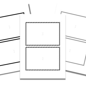 Printable Photo Mats for Photo Sizes - 2x3, 3.5x5, 4x6. 5x7, Instax ...