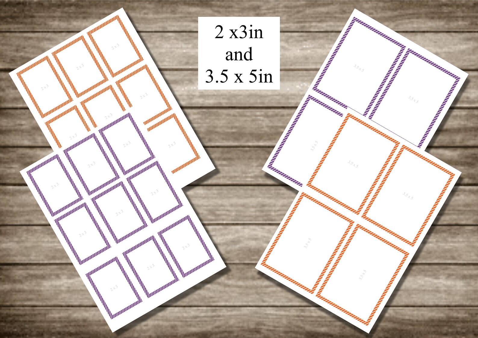 Printable Halloween Photo Mats, Two Colours, 2x3, 3.5x5, 4x6 and 5x7 - Etsy