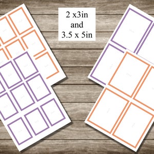 Printable Halloween Photo Mats, Two Colours, 2x3, 3.5x5, 4x6 and 5x7 - Etsy