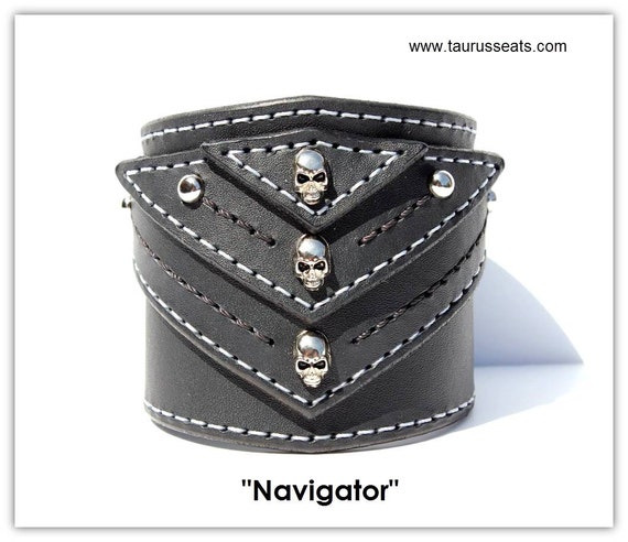 leather cuff bracelet men