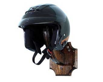 Motorcycle Helmet Holder - Bikers Gear Rack - Wall Mount Helmet Rack - Motorcycle Helmet Hanger - Helmet Rack - Bikers Helmet Display