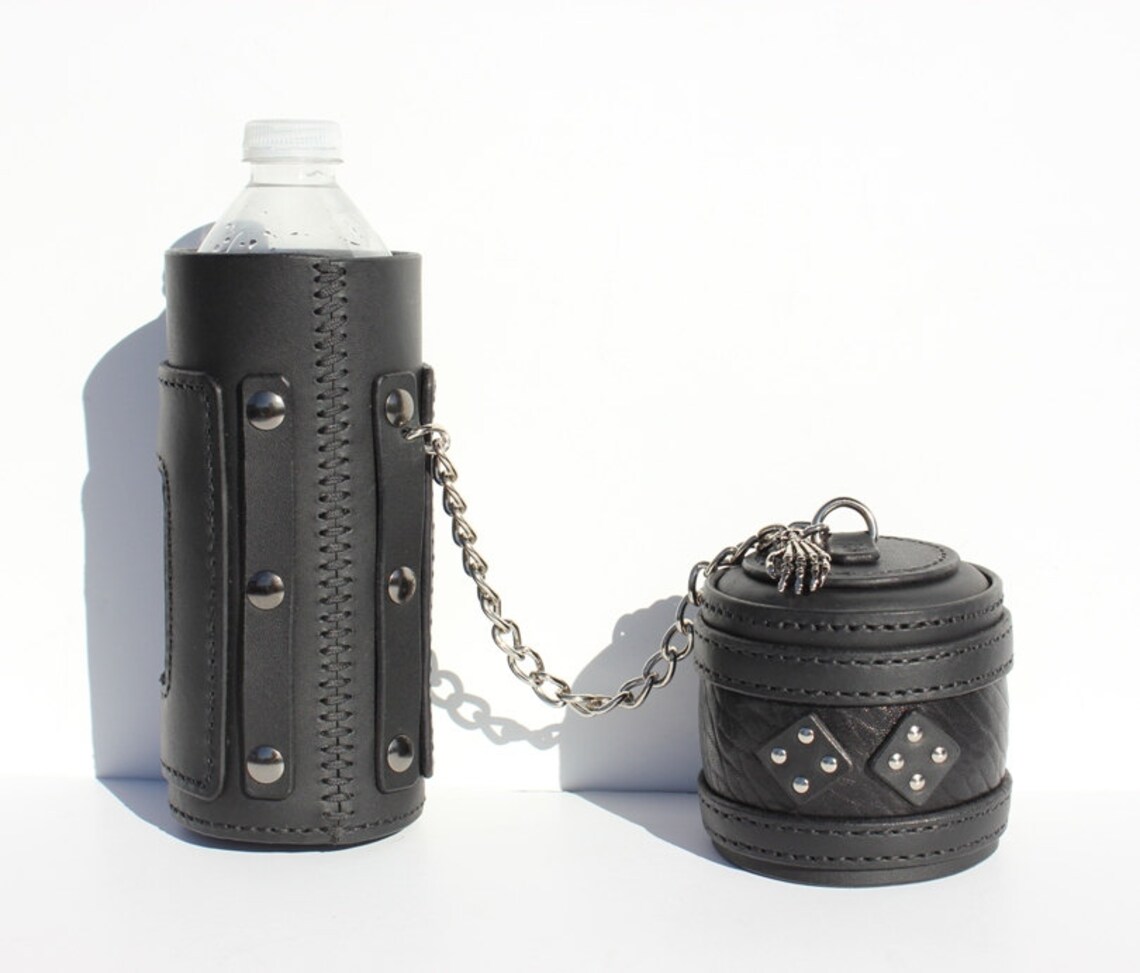 Custom Bottle Holder for Motorcycle Engine Guard, Cylinder Pouch