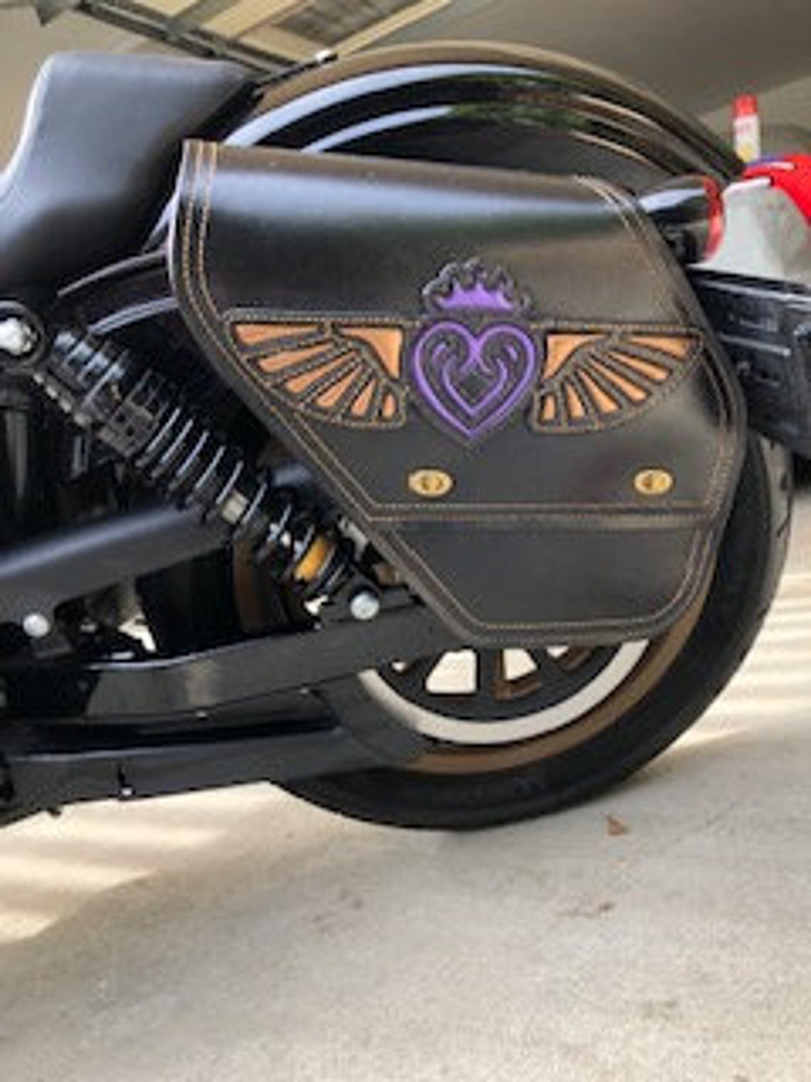 Custom Motorcycle Swingarm Bag for Harley Davidson Dyna Low Rider