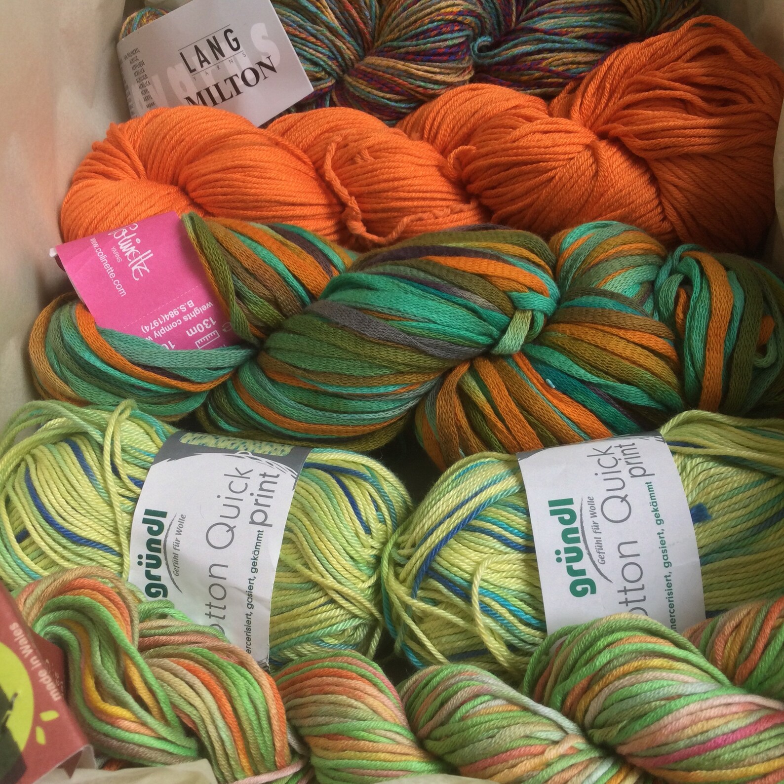 Yarn gift box. 2 x Rare yarns 1 x Lang yarn Etsy