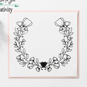 Floral swirly Wreath SVG, Floral FRAME SVG, Monogram frame,Circle frame,Frame clipart,Paper cut template,Svg files for cricut and silhouette