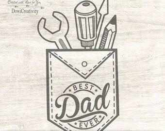 Best Dad Ever SVG, Father's Day SVG Png Dxf Cut Files for Cricut, daddy svg, father svg, World's best dad svg, family svg, t-shirt svg file