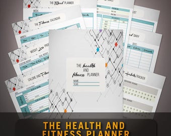 Fitness Planner Bundle: Health Journal, Calorie Tracker (A4 PDF)