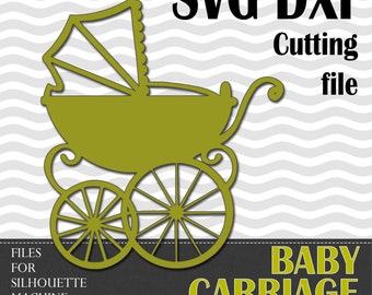 Baby Carriage SVG DXF: Vinyl Cutting File