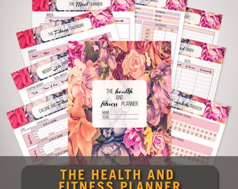Fitness Planner Bundle: Health Journal, Calorie Tracker, Workout Log (A4 PDF)