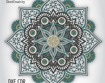 Mandala File For Laser Cut Dxf Svg Ai Cdr cutting file for cutting machines