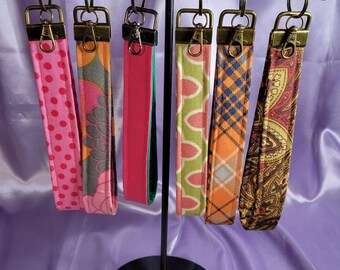 Fabric Key Chain Wristlet - Custom Order, Key Chain, Wristlet