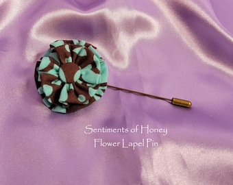 Fabric Flower Lapel Pin - Custom Order, Pin, Pendant, Brooch, Lapel Pin, Lapel Pendant