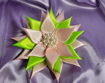 Fabric Flower Petal Brooch, Pendant, Pin