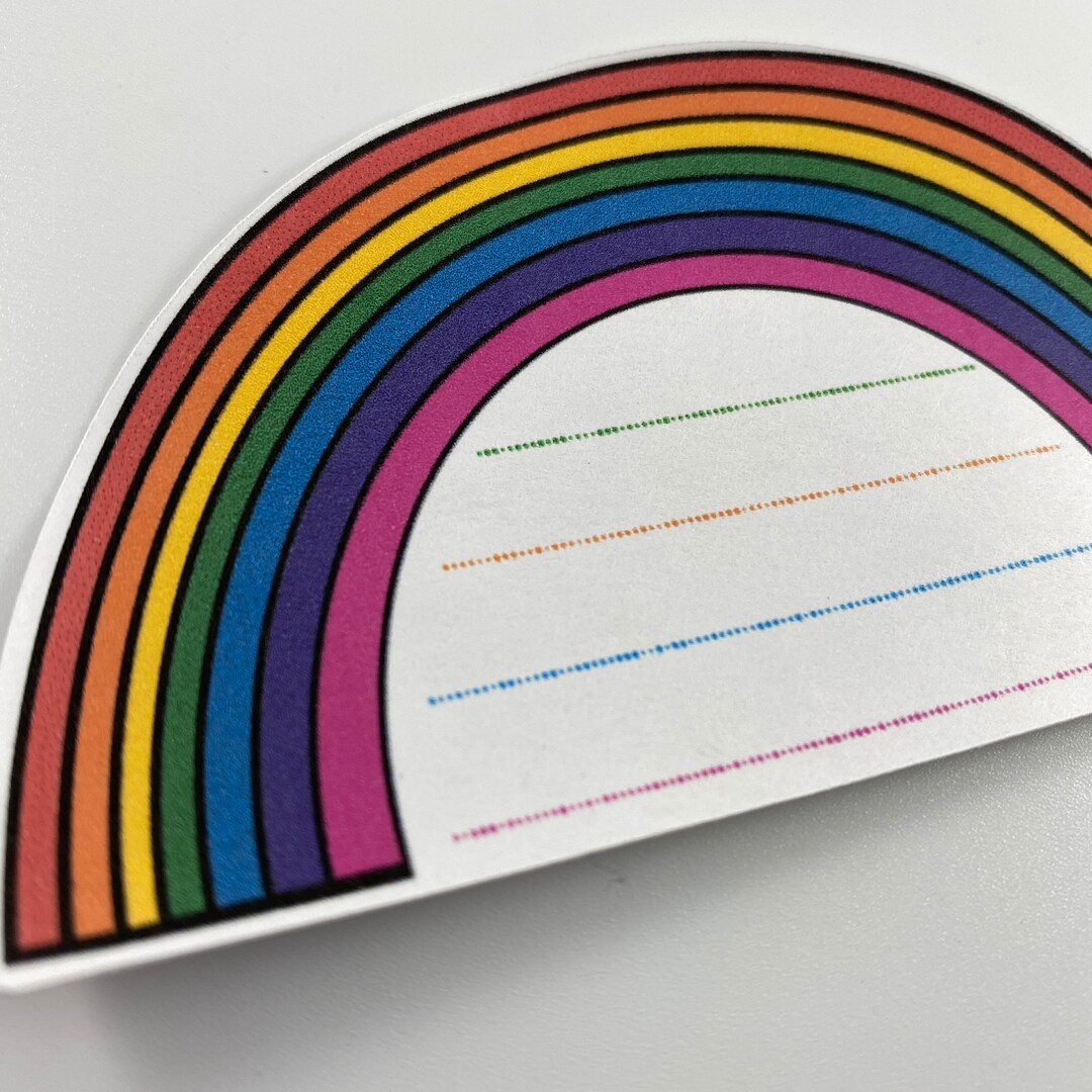 Rainbow Address Labels Colorful Mailing Labels Rainbow Etsy