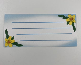 Yellow Blossoms Labels- Address Labels - Floral Note Stickers- Pen Pal Address Labels - Pretty - Cute - Spring - Easter
