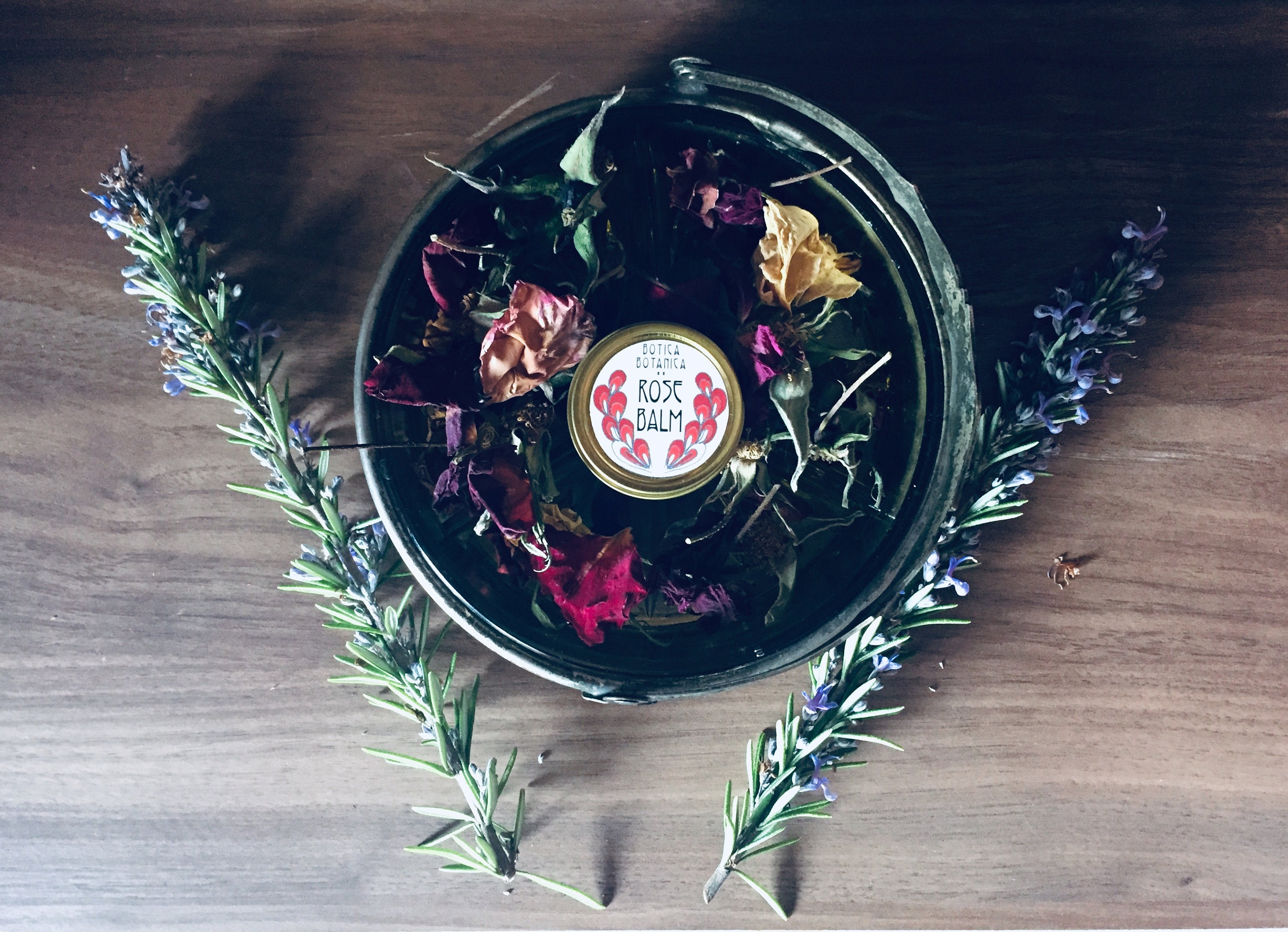Rose Balm >> Allpurpose balm infused with botanicals >> .5 oz