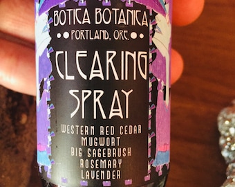 Clearing Spray -- With Herbs That Purify, Clear Energy, Protect  -- 2 oz