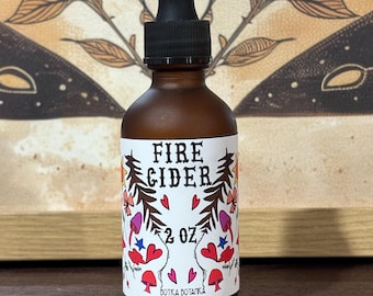 Fire Cider - Spicy and Sweet Apple Cider Vinegar & Raw Honey Tonic
