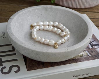 Natural Pearl Drop Pendant Necklace // salt water pearl choker  / Pendant