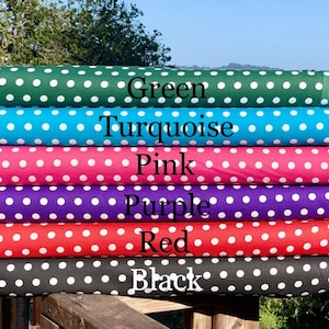 Polka Dot Fabric - Purple Black Red Turquoise Aqua Blue Pink Green Gray - Cotton - 10 Colors - By the fat, 1/4, 1/2 or Yard or bundle