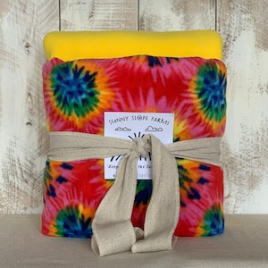 Personalized No Sew Knot Tie Fleece Blanket Throw Kit - Tie Dye Blanket - Tie Blanket- Boho Blanket - Personalize with Name