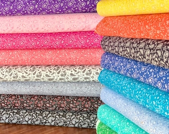Bandana Paisley Fabric Collection - Red Purple Yellow Red Blue Green Black Pink - 17 Colors - By the Yard or Fat Quarter Bundle