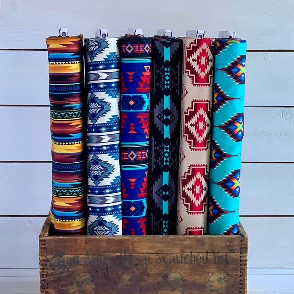 Canvas Fabric - Medium Weight - Spirit Trail Collection - Windham Fabrics - Native American Style - Southwest Fabric Serape Western Fabric