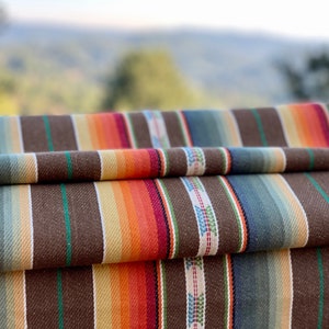 Faux Vintage Saddle Blanket Heavy Weight Twill Fabric - Ethnic Stripe - BOHO Ranch Fabric - Western Fabric - Southwest Fabric - Serape Style