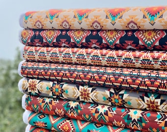 Native inspired Fabric - Native American style Fabric - Tribal style Fabric - Western Fabric - Native style Decor - Southwest Fabric