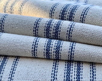 Getreidesack Stoff Schüttgut - Inlett - Französisches Land - Cottage Bauernhaus Stil - 135 cm Breite - Blaue Streifen - 135 cm breit - Futtersack