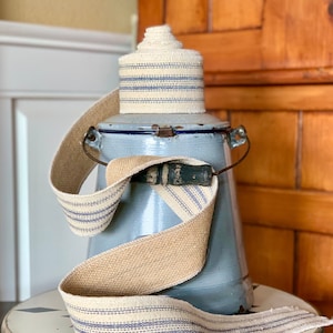 WIRED Grain Sack Ribbon - WIRED Ticking Ribbon - Feedsack Jute Ribbon - 2,5 inch breed - Ticking Ribbon - Country Charm Ribbon of Webbing