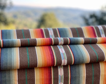 Faux Vintage Saddle Blanket Heavy Weight Twill Fabric - Ethnic Stripe - BOHO Ranch Fabric - Western Fabric - Southwest Fabric - Serape Style