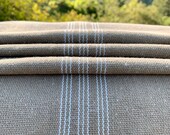 Grain Sack Fabric by the Yard - Ticking Fabric - French Country - Cottage Farmhouse Style - Feed Sack - White Stripes 54 quot Wide-1to12YD Cuts