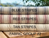 Grain Sack Fabric - Ticking Fabric - French Country - Cottage Farmhouse Style - Feed Sack Fabric - Upholstery Weight - Grainsack Ticking