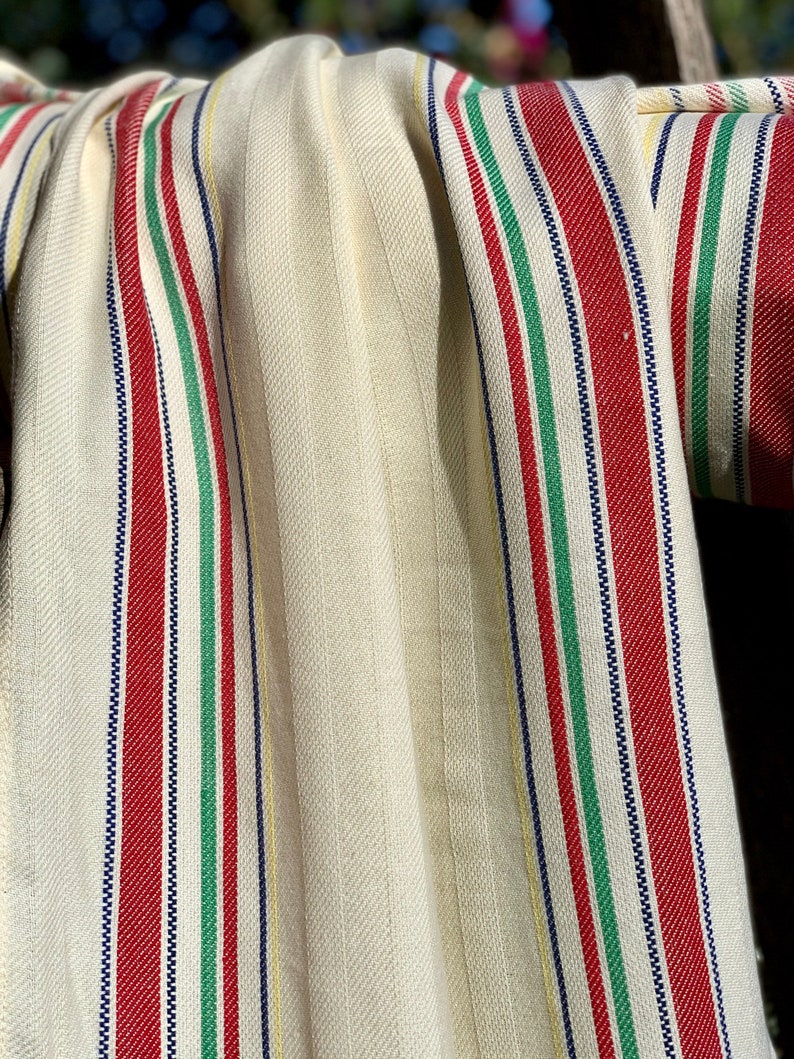 Toweling Fabric by the Yard Ticking Fabric French Country Etsy