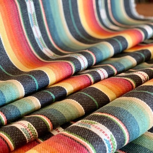Faux Vintage Saddle Blanket Heavy Weight Twill Fabric - Ethnic Stripe - BOHO Ranch Fabric - Western Fabric - Southwest Fabric - Serape Style