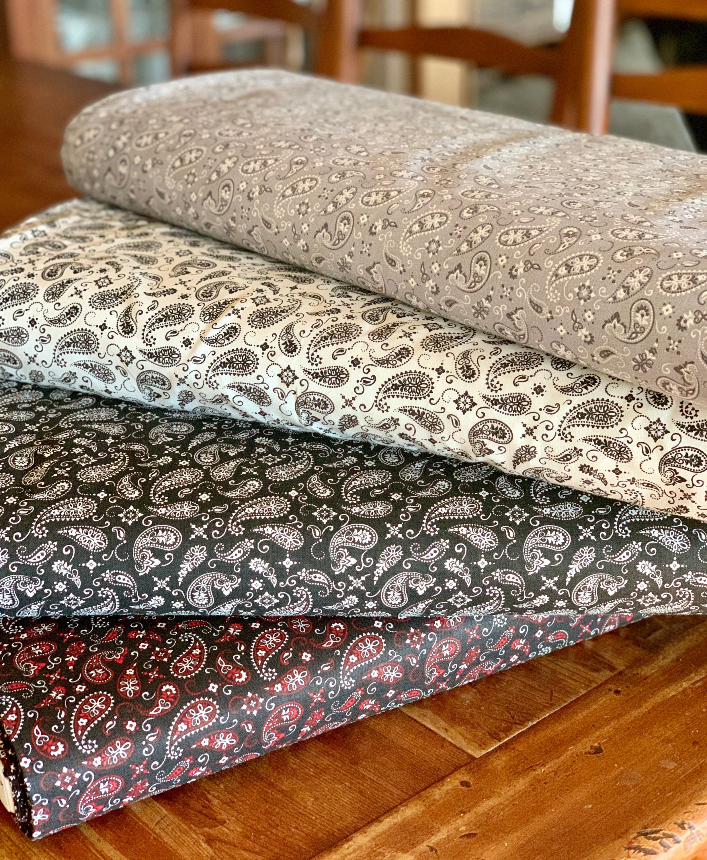 Grey Paisley Bandana - Etsy
