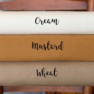 Homespun Fabric - Primitive Solid Cream Mustard Wheat - Cotton Homespun Fabric -44” Wide - Premium Quality - by the yard and fat quarter
